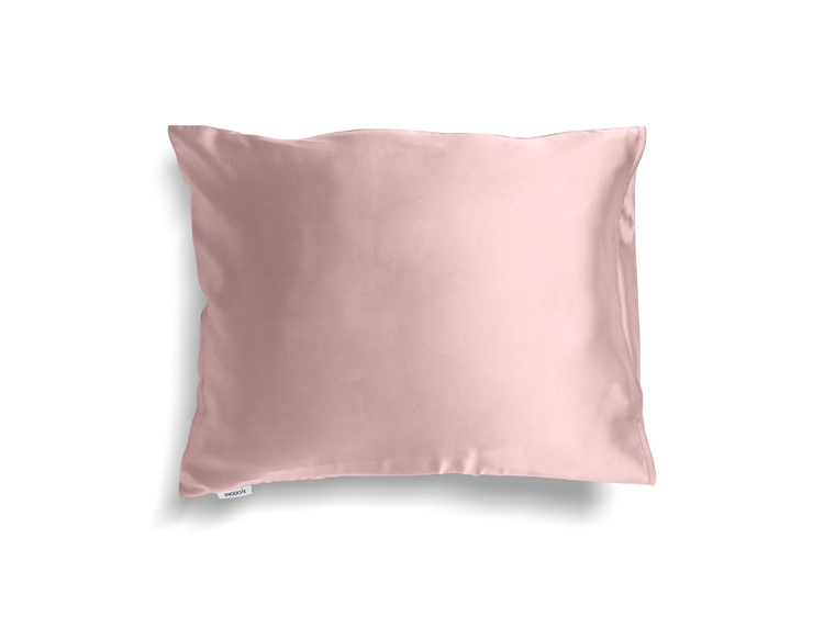Mini Travel Pillow+Mini Silk Pillowcase+Eye Mask+Gift Box included Bundle, Blush Pink - Snooozeworld