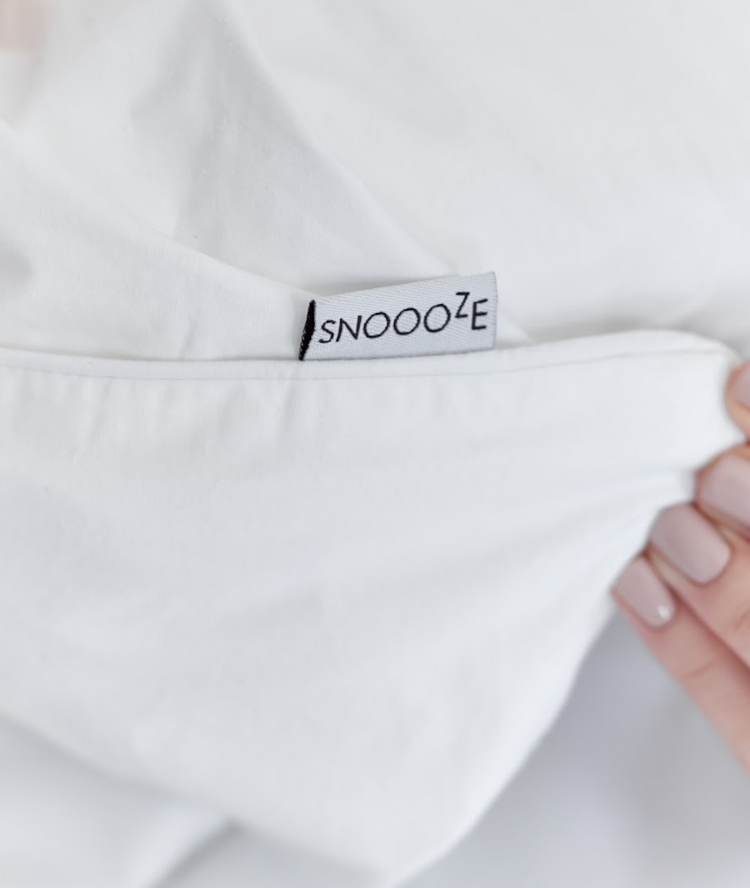Cotton FullSize Pillowcase with piped edges,White - Snooozeworld