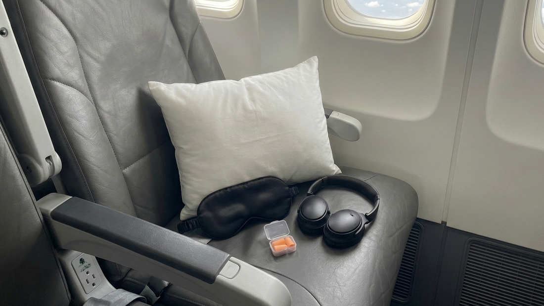 Window seat sleep setup