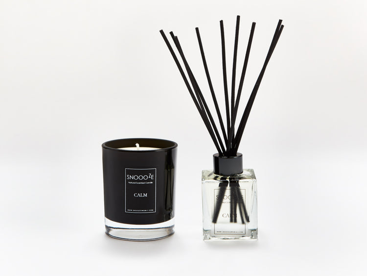 Snoooze scented reed diffuser + scented candle - The Relaxing collection