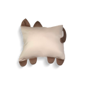 Purrfect Paws Beige Cat Mini Cotton Pillowcase