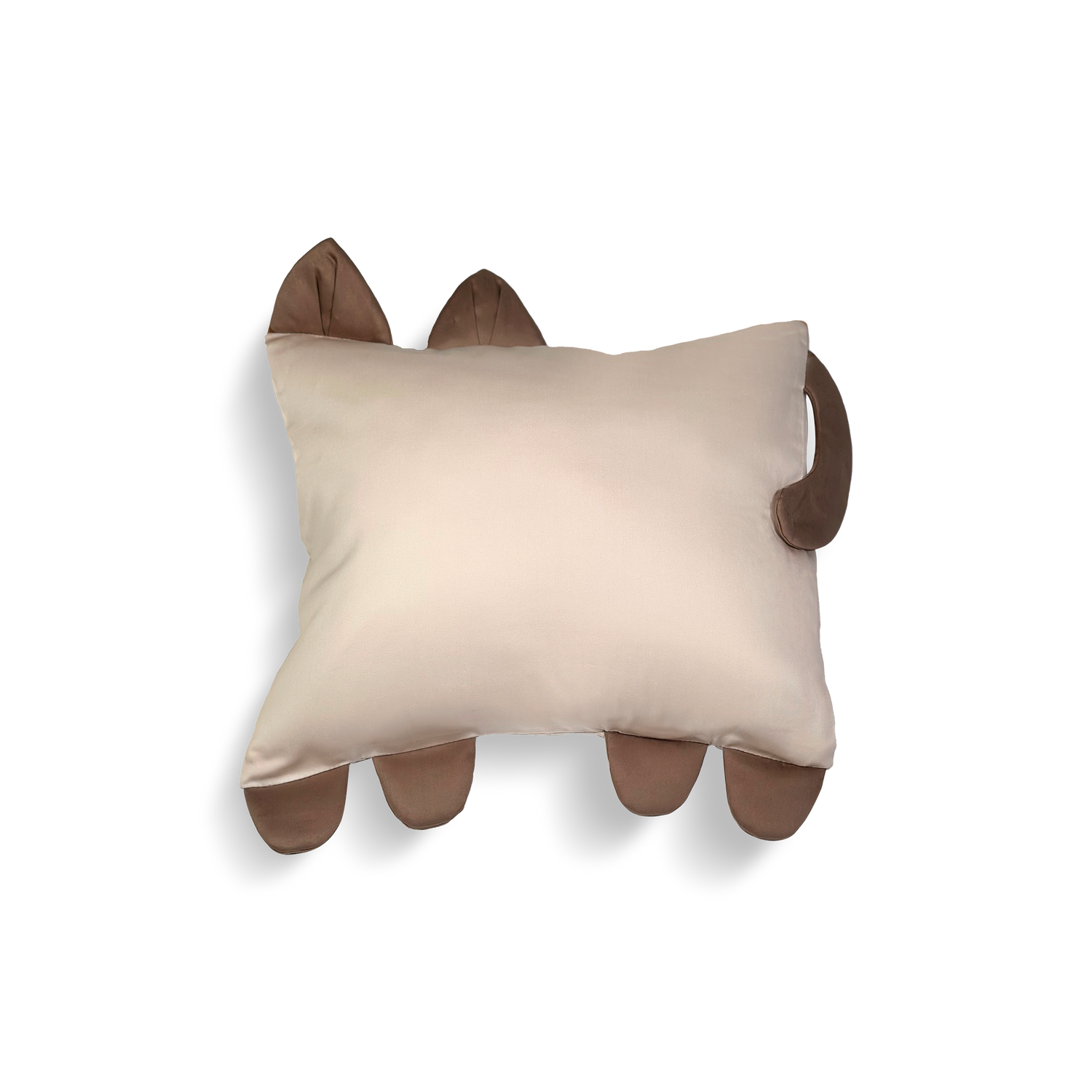 Purrfect Paws Beige Cat Mini Cotton Pillowcase