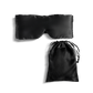 Mini Travel Pillow+ Silk Eye Mask Bundle, Black
