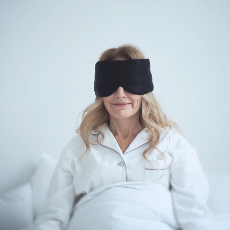 Silk Velcro Eye Mask, Black