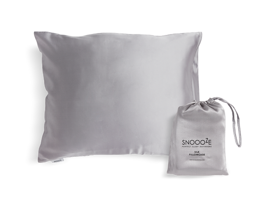 Full Size Snoooze Grey silk pillowcase