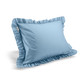 Full SIze Cotton Ruffled Pillowcase, Butterfly Blue