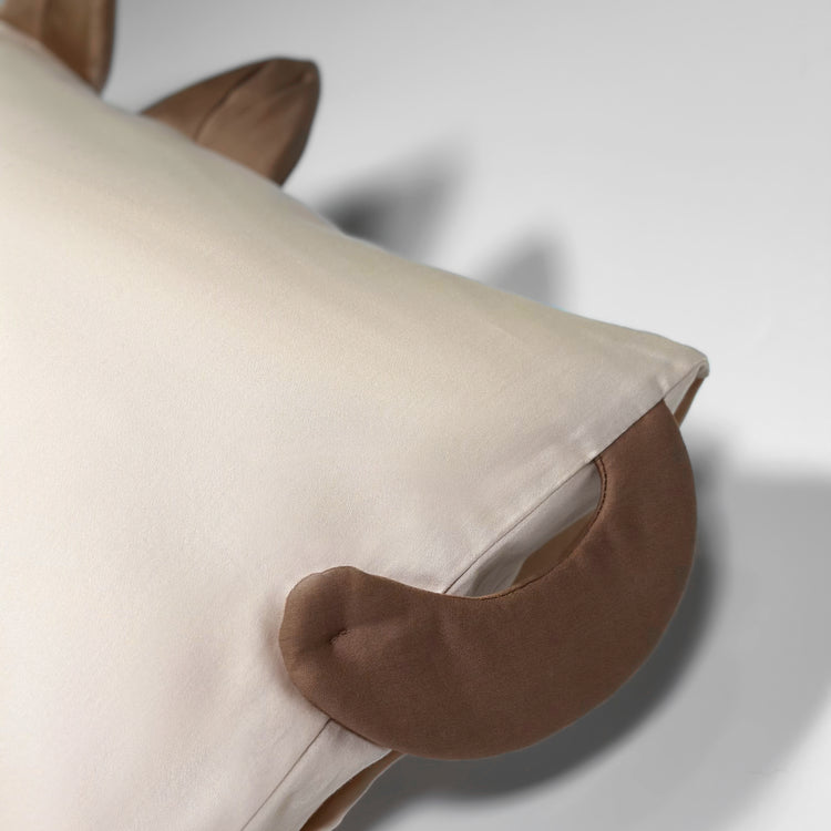 Purrfect Paws Beige Cat Mini Cotton Pillowcase