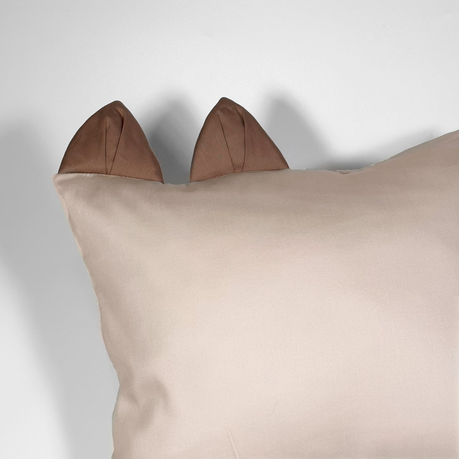 Purrfect Paws Beige Cat Mini Cotton Pillowcase