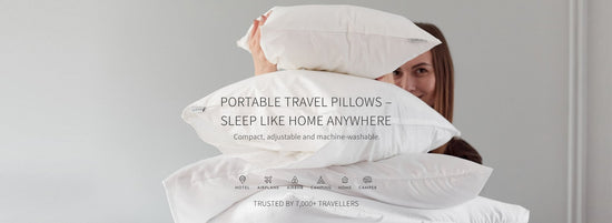 Snoooze portable pillows for hotels, flights and holidays