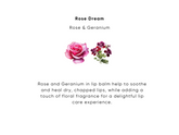 Components of Rose Dream Lip Balm