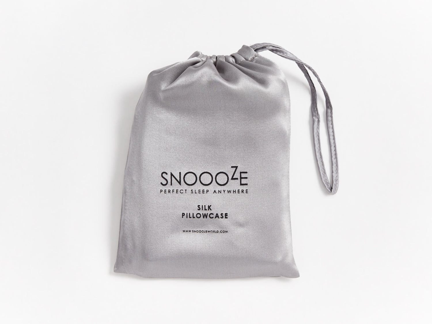 Case of Full Size Snoooze Grey silk pillowcase